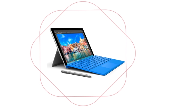 Experience the Microsoft Surface Pro, a highly versatile device that seamlessly transforms from a tablet to a laptop.